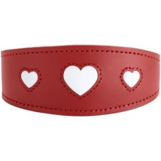 Dog Sport HUNTER Windhundhalsband love rot XS