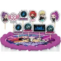 Festivalartikel Tortenstecker Kuchen Topper Set Huntrix Saja Boys K-Pop – 10 Stück Tortendeko, (1-tlg)