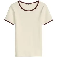 Marc O'Polo DENIM Kurzarmshirt T-Shirt, SSL, Eyelet Structure, Con