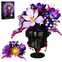 Bundviel Künstliche Blumen Bau-Set Blumentopf-Set Spielzeug Flowers Bausteinen Spielbausteine, (Set, 947 St)