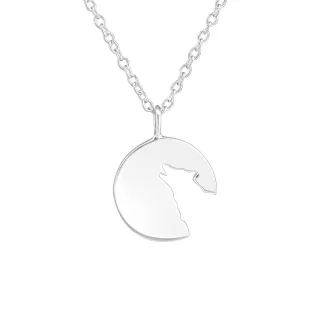 Wolf Halskette aus 925 Silber