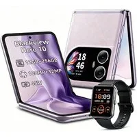 blackview Blackview Hero 10 klapp handy Ohne Vertrag mit Smartwatch flip Smartphone (6.9 Zoll, 256 GB Speicherplatz, 108 MP Kamera, 6,9", 2,5K AMOLED, 108MP, 256GB, 4000 mAh/45W, NFC)