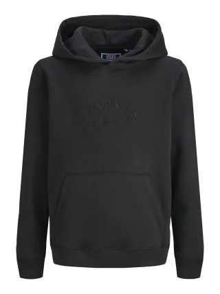 JACK&JONES - JORBLEECKER BRANDING SWEAT HOOD BF JNR Schwarz - Gr. - 140