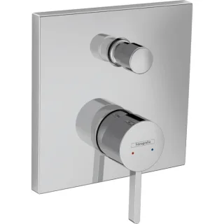 hansgrohe Finoris Fertigmontageset 76416000 Unterputz-Wannenarmatur, mit integrierter Sicherungskombination, chrom