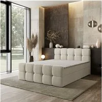 Masseno Boxbett BRUME 140x200 cm mit Bonell Matratze und Topper