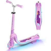 TONBUX Scooter Kinderroller mit coolem beleuchteten Brett und PU-Rädern
