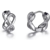 Firetti Paar Creolen Schmuck Geschenk Edelstahl Ohrschmuck Infinity Unendlichkeitsschleife