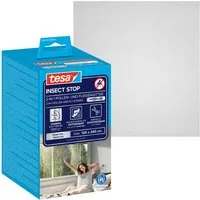 tesa Fliegengitter-Gewebe Pollenschutzgitter 2-in-1 Pollenschutz und Fliegengitter, (Packung, 1-St., Fliegennetz, Klettband), ohne Bohren - 120x240 cm
