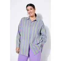 Studio Untold Hemdbluse Hemdbluse oversized Musselin Streifen Langarm