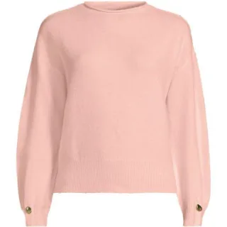 Wool Touch Pullover mit gerolltem Ausschnitt für Damen, Damen, size: regular, Blau, Wolle/Polyester/Nylon, by Lands' End