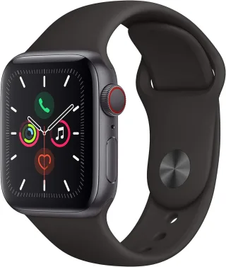 Apple Watch Series 5 [GPS + Cellular inkl. Sportarmband schwarz] 40mm Aluminiumgehäuse spacegrau