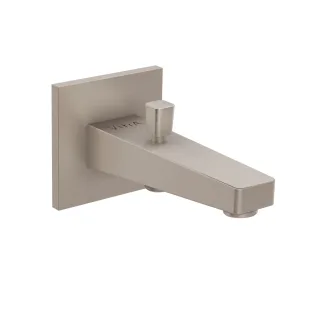 VitrA Flow Square Wanneneinlauf mit Brauseabgang Ausladung Auslauf 16 cm gebürstet,A4313134EXP A4313134EXP