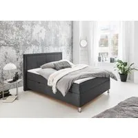 Home affaire Boxbett Fergus inkl. Bettkasten und Topper, Breite 120cm, mit Metallfuß in Chromoptik