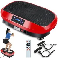 kehot Vibrationsplatte Vibrationsplatte für Ganzkörpertraining, LED Display & Fernbedienung, 200 W, 120 Intensitätsstufen, Leise Trainingsplatte mit Widerstandsbändern, Home Fitnessgerät,120 kg