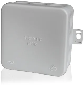 F-TRONIC Abzweigkasten E1200, 80x80x37 mm, grau, 10 Stück