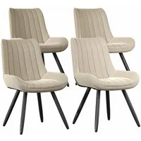HawthyHome Esszimmerstuhl bequeme Polsterstühle Küchenstuhl (4 St), mit Rückenlehne Metallbeine, 4er Set