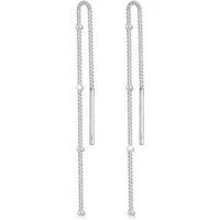 Elli Paar Ohrhänger Hänger Durchzieher Kugel Minimal Basic 925 Silber