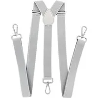 axy Hosenträger Herren Hosenträger 3 robusten Karabiner Verschluss 2,5 cm breit Y-Form verstellbar und elastisch 120cm Lang
