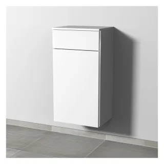 Sanipa 3way Mittelschrank mit 1 Auszug und 1 Wäschekorbklappe, Weiß-Soft, BR15443 BR15443