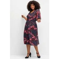 sheego by Joe Browns Jerseykleid Mesh-Kleid Kurzarm