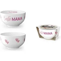 La Vida Schüssel Müsli-Salat-Dessert-Schale Schüssel Bowl la vida Geschenk Beste Mama, Material: Porzellan