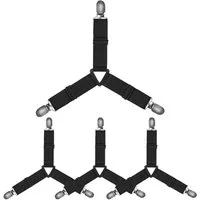 BAYLI Spannbettlaken Verstellbare Bettlakenspanner [4er Set], Betttuchspanner mit Metallcl