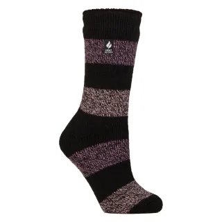 Damen Thermosocken mit breitem Streifenmuster für den Winter