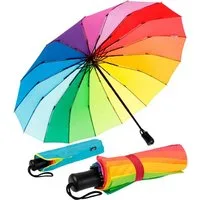 iX-brella Taschenregenschirm Mini mit 16 Streben extra stabil und farbenfroh, farbenfroh