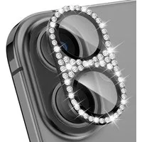 Wigento Handyhülle Für Apple iPhone 17 Kamera Diamant Design Schutzglas Metall Schwarz, Aluminiumlegierung, hohe Lichtdurchlässigkeit, Anti-Fingerprint