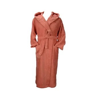 ARTG - "Robezz" Morgenmantel für Herren/Damen Unisex, Baumwolle aus biologischem Anbau (Rosa)