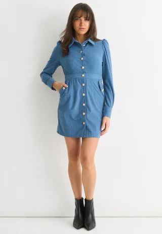 Cordkleid im Mini-Stil