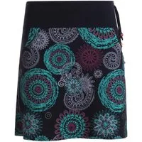 Vishes Minirock Kurzer Damen Baumwoll-Rock Taschen-Rock Mini-Röcke Mandalas Hippie, Ethno, Goa Style