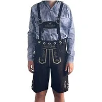 Trachterbahn Trachtenlederhose Kinderlederhose Tracht kurz braun Bestickt echtes Leder, Oktoberfest