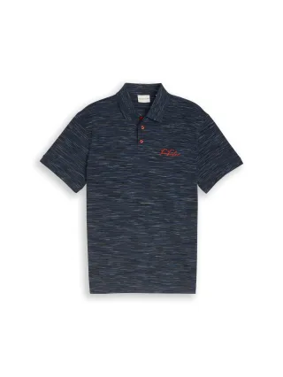Tom Tailor - Piqué Poloshirt in Melange-Optik navy tonal spacedye - Gr. - XL