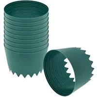 Spetebo Bewässerungssystem Kunststoff Bewässerungsring 20 cm grün, (Set, 10-tlg., 10er), 10er Set - Gießring zur Bewässerung von Pflanzen