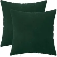 vidaXL Kissenbezug Kissenbezug 2 pcs HEERLEN Dunkelgrün 30 x 30 cm Samt, (2 Stück)