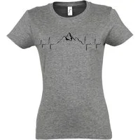 Youth Designz T-Shirt Heartbeat Mountain Damen T-Shirt mit tendigem Frontprint