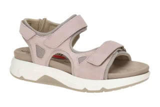 Gabor 86.889.45 ROLLINGSOFT Damen Sandale rose bloom Velourleder Klettverschluss