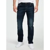 Lorenzo Loren Straight-Jeans Jeans Herren Dunkelblau Stonewashed LL-4022