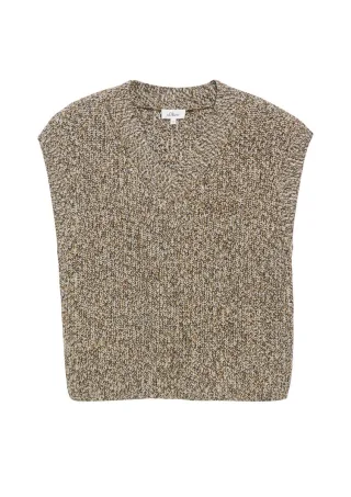 s.Oliver Red Label - Ärmelloser Strickpullover braun - Gr. - 34