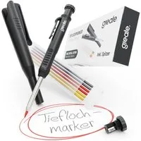 greate. Marker Tieflochmarker Bleistift - Handwerker Bleistift Baustelle, (1-tlg), inklusive Spitzer