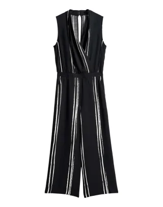 someday - Jumpsuit mit Streifen schwarz - Gr. - 36