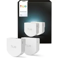 Philips Hue Schalter Wandschaltermodul, für Hue Lampen, Netzbetrieb (Packung, 2-St), Individuelle Steuerung, App‑ & Sprachsteuerung, 2er‑Pack