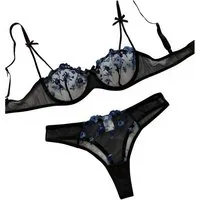 NEXORA Tanga String Tanga BH Set, Lingerie Set, Dessous Set (Komplett-Set) Komplettes Set, BH & Hose, Träger verstellbar