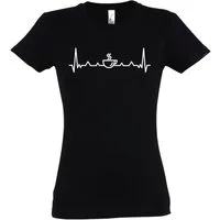 Youth Designz T-Shirt Herzschlag Kaffee Damen T-Shirt mit trenidgem Frontprint