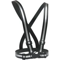 EAZY CASE Warnweste Universal Warnweste mit Schnalle Uni Reflektorweste Joggen flexibel reflektierend Leuchtweste Schwarz