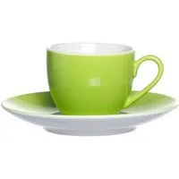 Ritzenhoff & Breker Tasse Doppio Espressotasse mit Untertasse 80 ml, 2-tlg., Porzellan