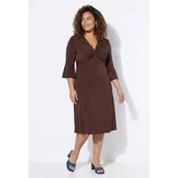 MIAMODA Midikleid Jerseykleid A-Linie Knoten-Detail