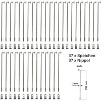 Büchel Fahrrad-Laufrad 37 Stück Speichen 293mm Spokes silber NIROSTA 2mm