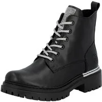 Rieker Schnürboots Schnürstiefelette, Profilsohle, mit praktischem Innenreißverschluss